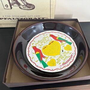Pfalzgraff Pennsylvania Dutch ceramic/stoneware pie plate; Vintage/NIB